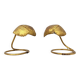 Pair of Mid-century table lamp leaf , 1970s