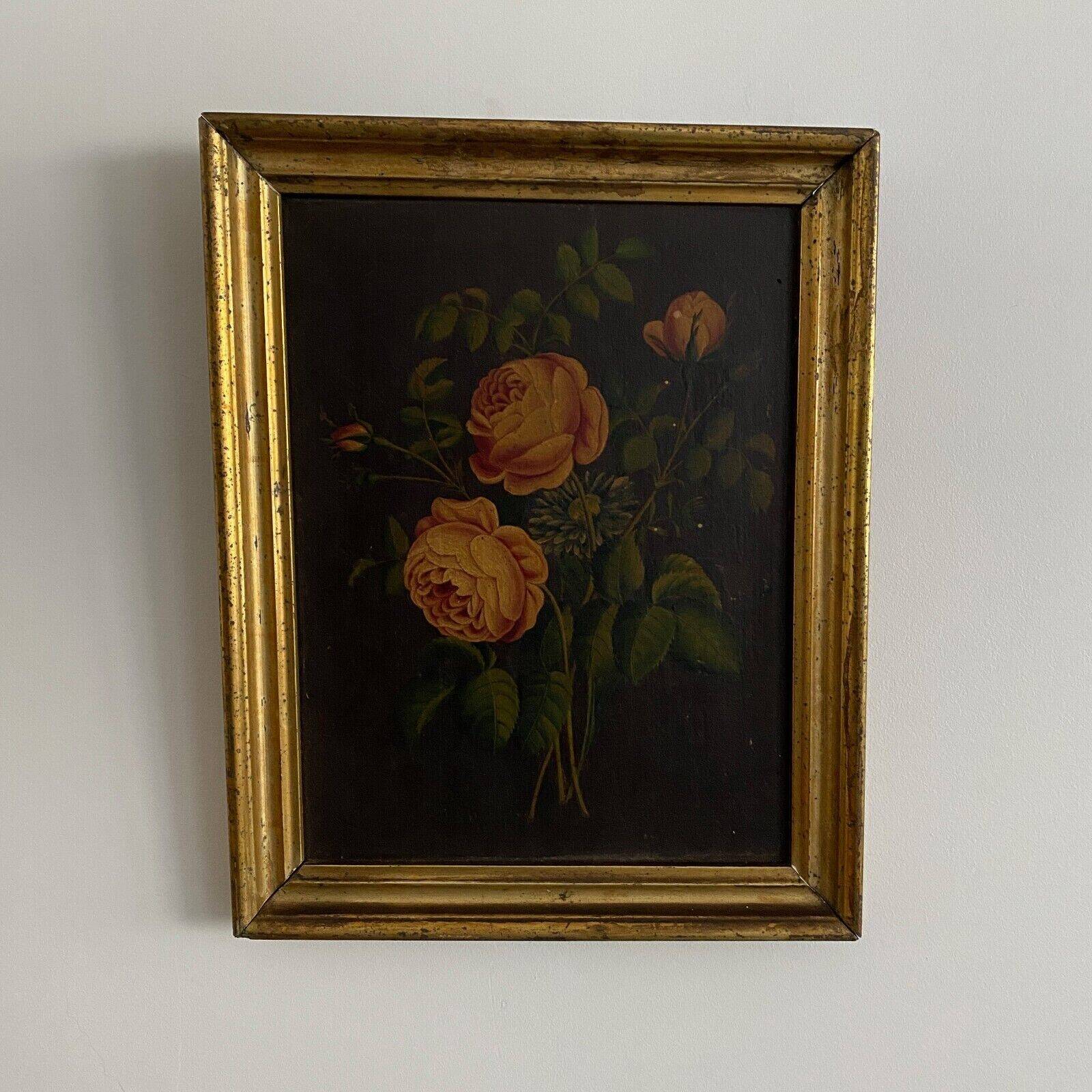 Pair of still lifes, oils on cardboard, late 19th century, bouquets of flowers
