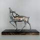 Silvered bronze sculpture signed by Michel Decoux.