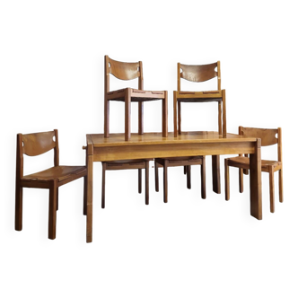 Salle à manger ensemble table et 6 chaises Maison Regain en Orme