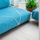Sky Serenity – Moroccan Znafi Floor Lounge in Sky Blue - Handwoven Bejaad
