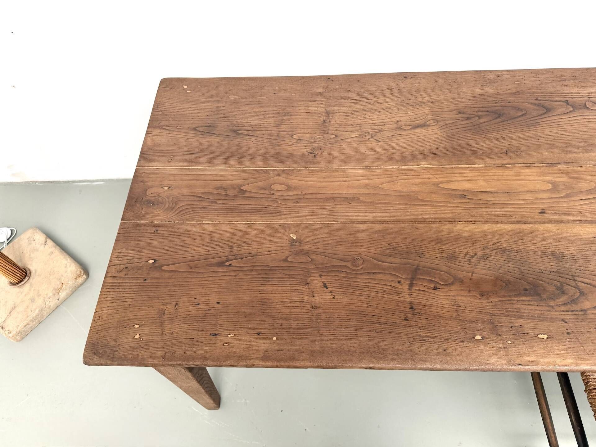 Solid oak farmhouse table, 1930s.