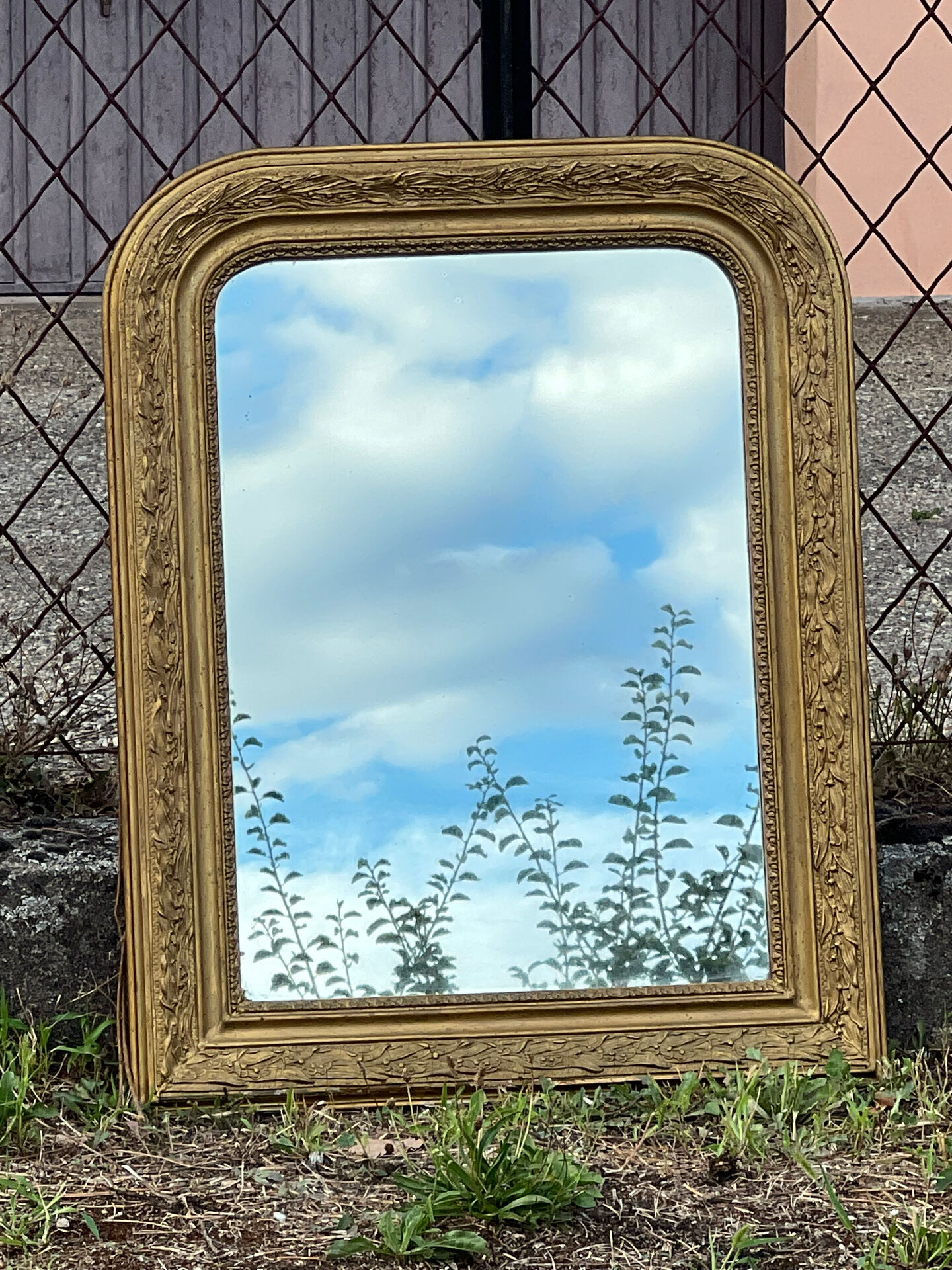 Louis Philippe mirror with a gold frame 69x54cm