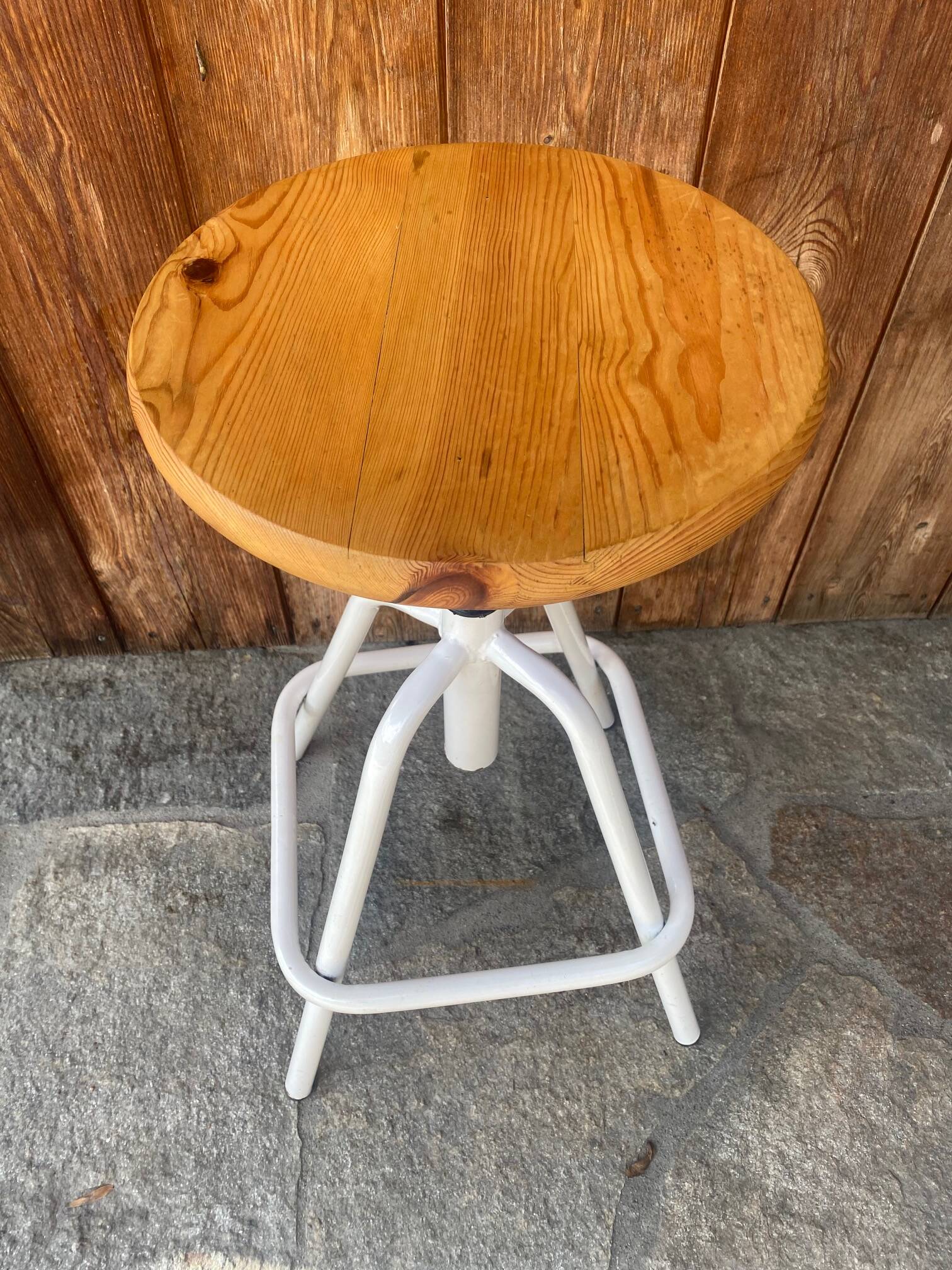 Vintage adjustable swivel stool