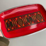 Vintage red enamel SILIT tray / serving dish