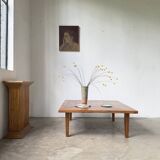 1940s inlaid oak coffee table