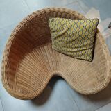 Fauteuil lotus de méditation en rotin
