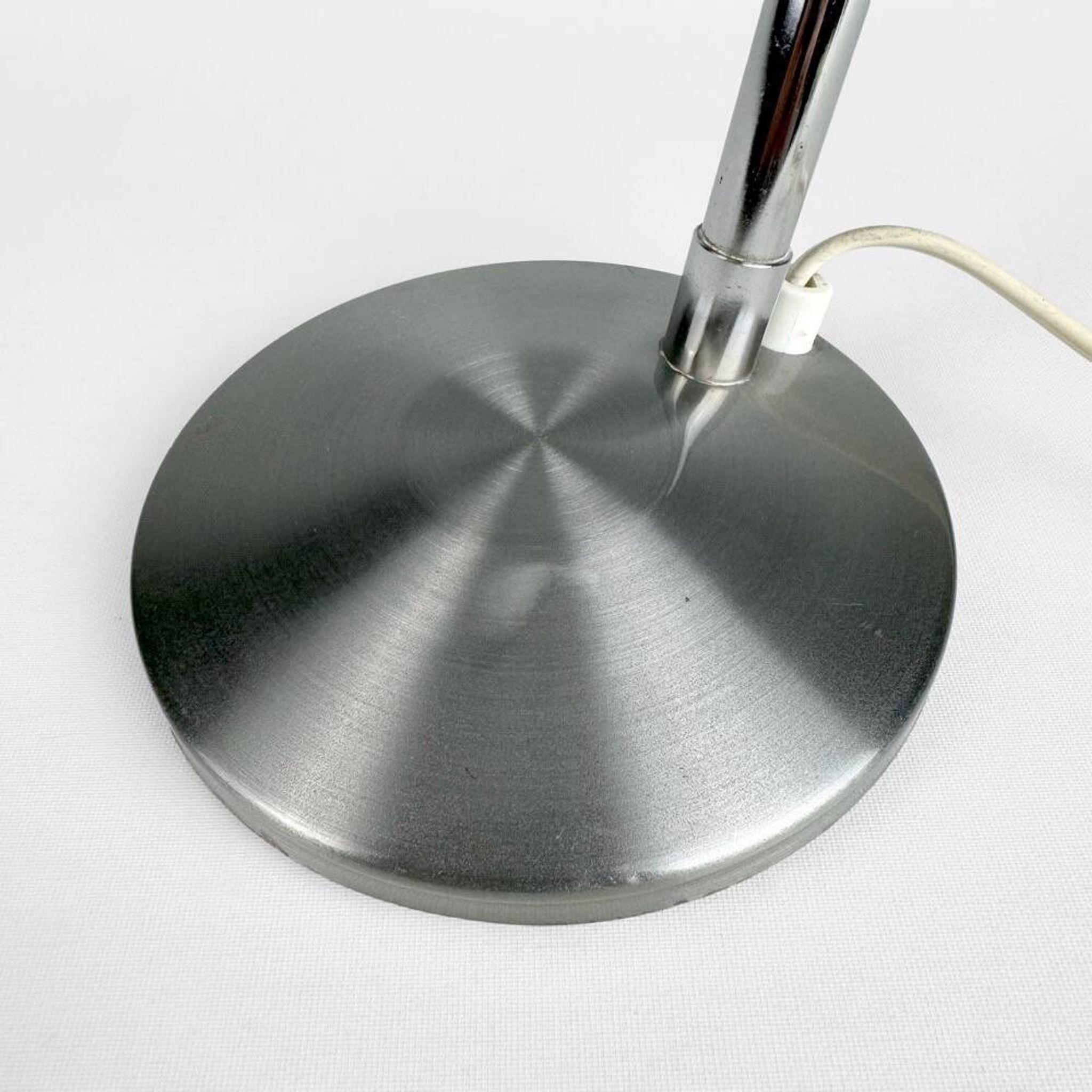 Flexible brushed aluminum lamp from the 60s