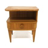 Elm bedside table, Swedish Modern, Sweden, 1940