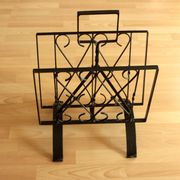 Handmade wrought iron magazine rack - vintage