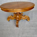 19th century central leg table with extensions