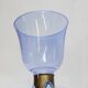 Paire De Bougeoirs Photophores Verre Bleu Soufflé En Cage Dlg Felipe Derflingher