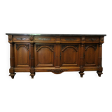 Louis XIV style sideboard in walnut and marble