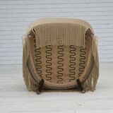 1960s, Danish armchair in green/brown furniture velour, original condition.