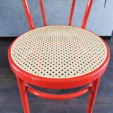 Red metal chair 90s