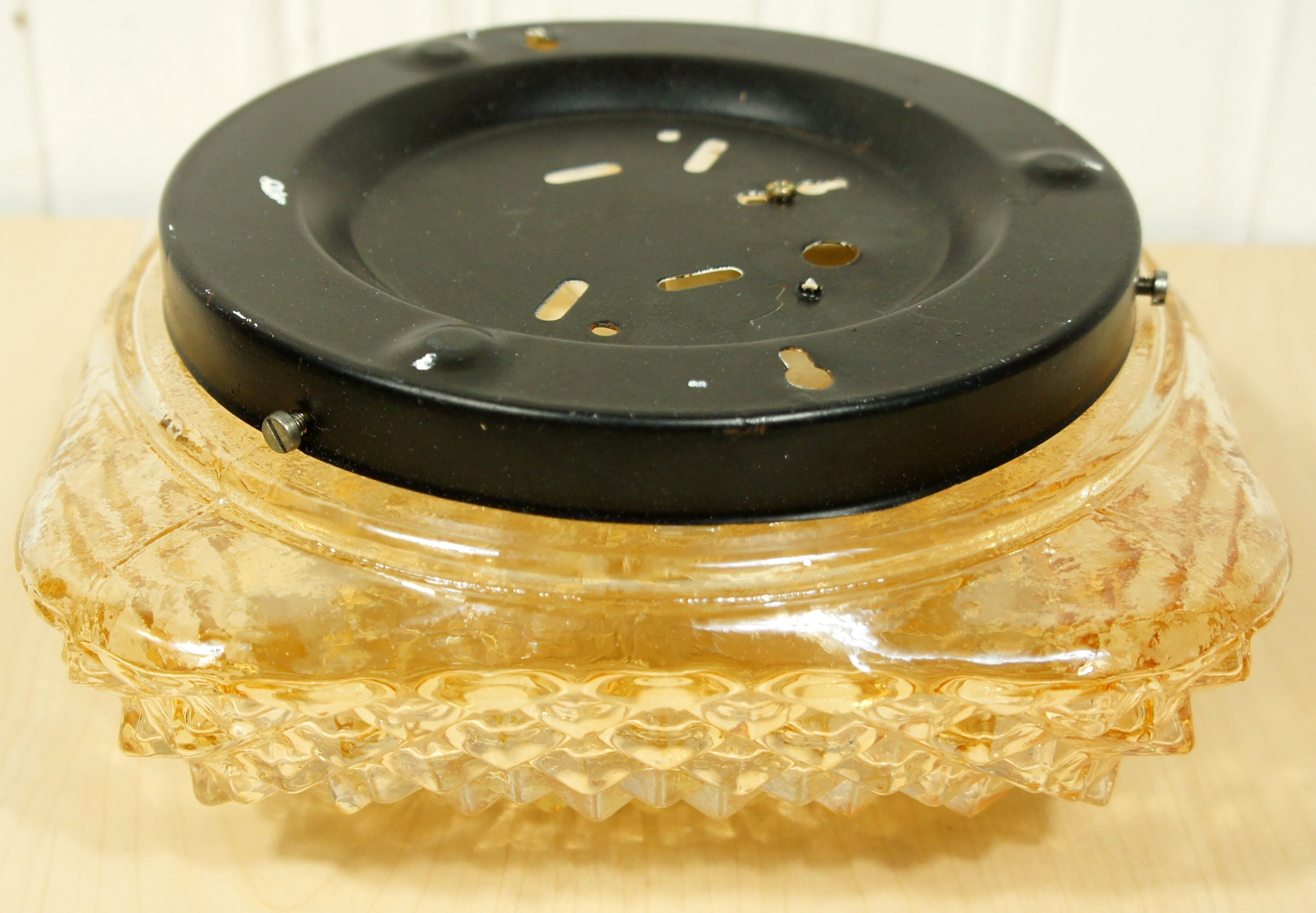 Ceiling lamp "Diamonds" iridescent molded glass