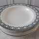 Set of 8 hollow plates Terre de Fer model "Garlands" late nineteenth
