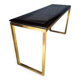 Designer console in gilded brass and glass, 1970s