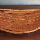 Vintage tray, bamboo, rectangular tray, fruit bowl, basket