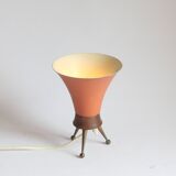 Brass tripod table lamp, 1950s