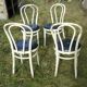 Série de 4 chaises bistrot Thonet blanches et noires