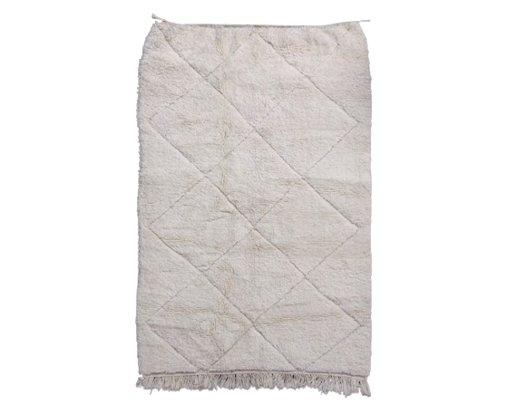 Berber carpet wool White 125x190 cm