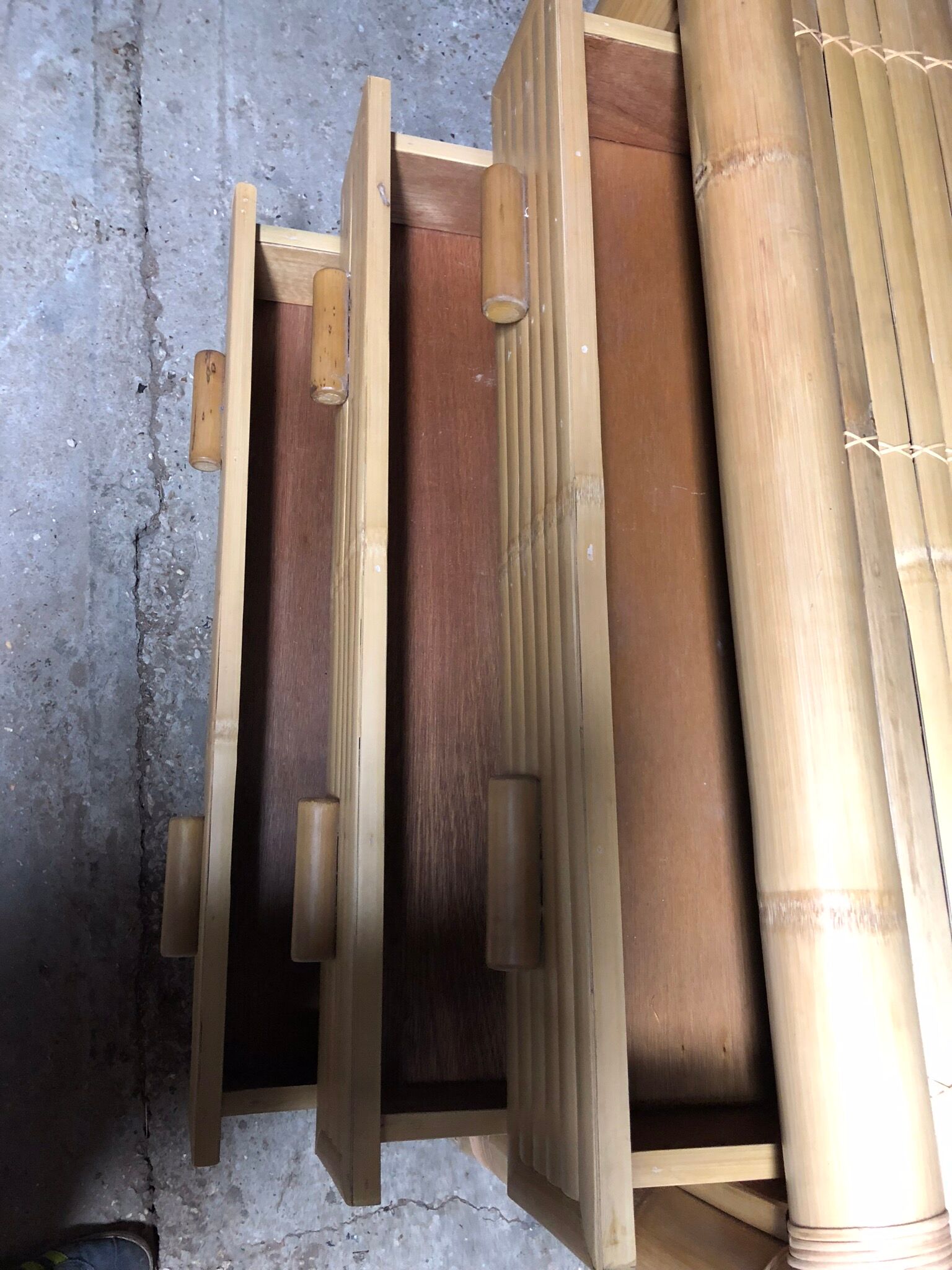 Bamboo chest of drawers