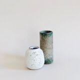 Duo of small sandstone vases