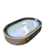 Superb small Mosa Maastricht tray in white and brown porcelain.