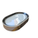 Superb small Mosa Maastricht tray in white and brown porcelain.