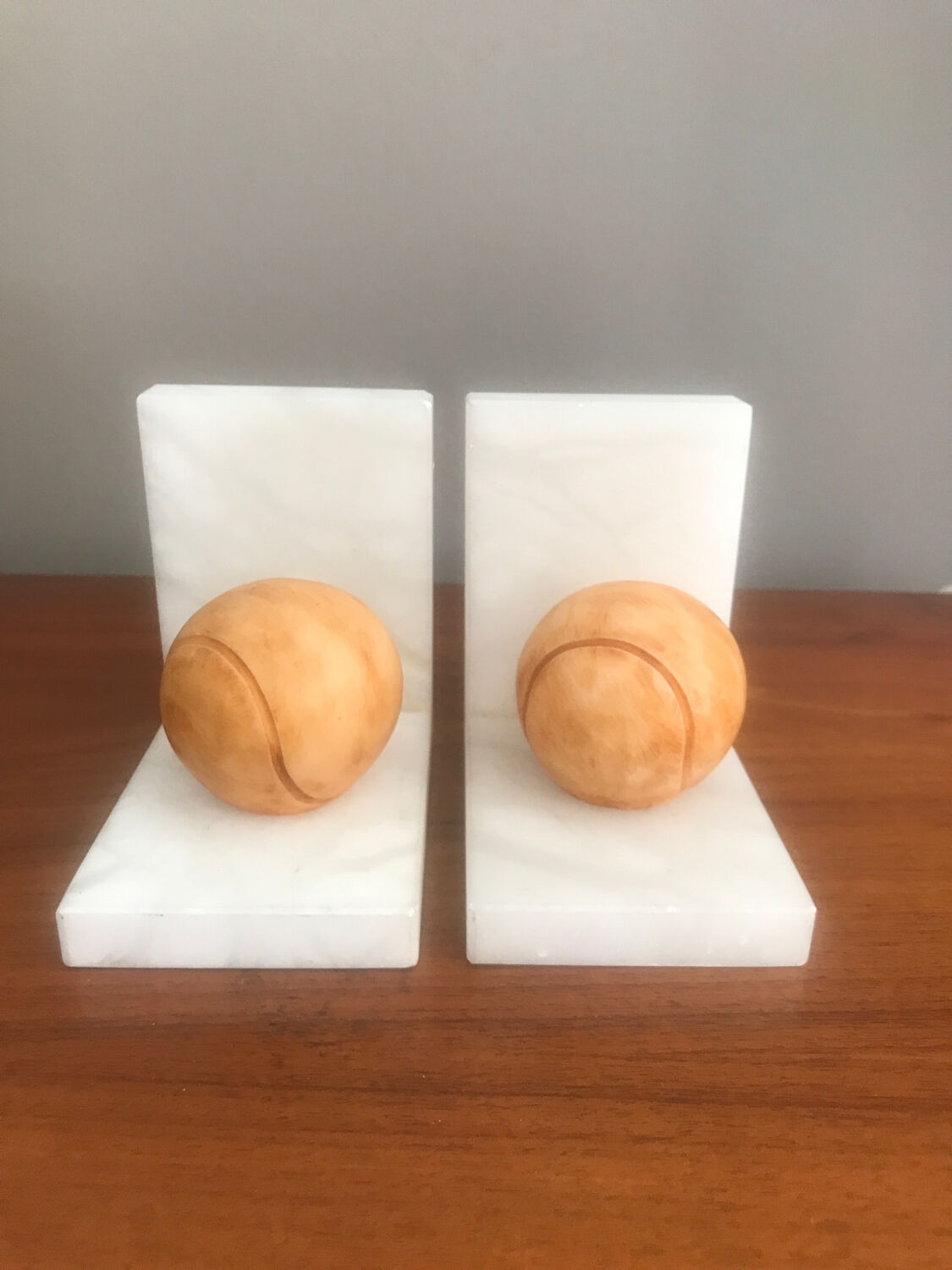 Pair of marble bookends