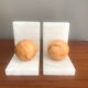 Pair of marble bookends