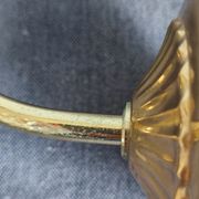 Pair of scones glass scones and vintage golden metal