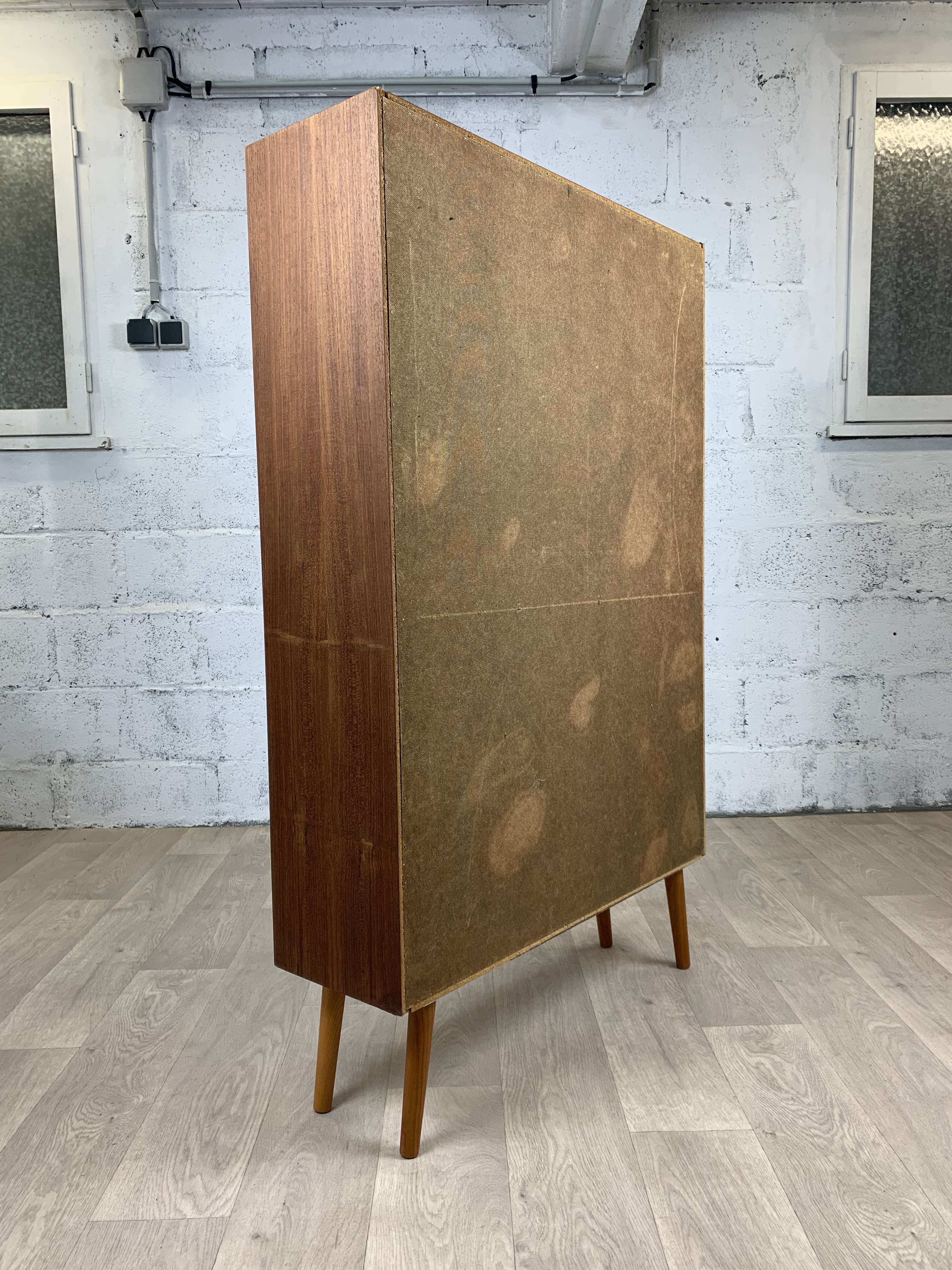 Scandinavian vintage teak library, 60s