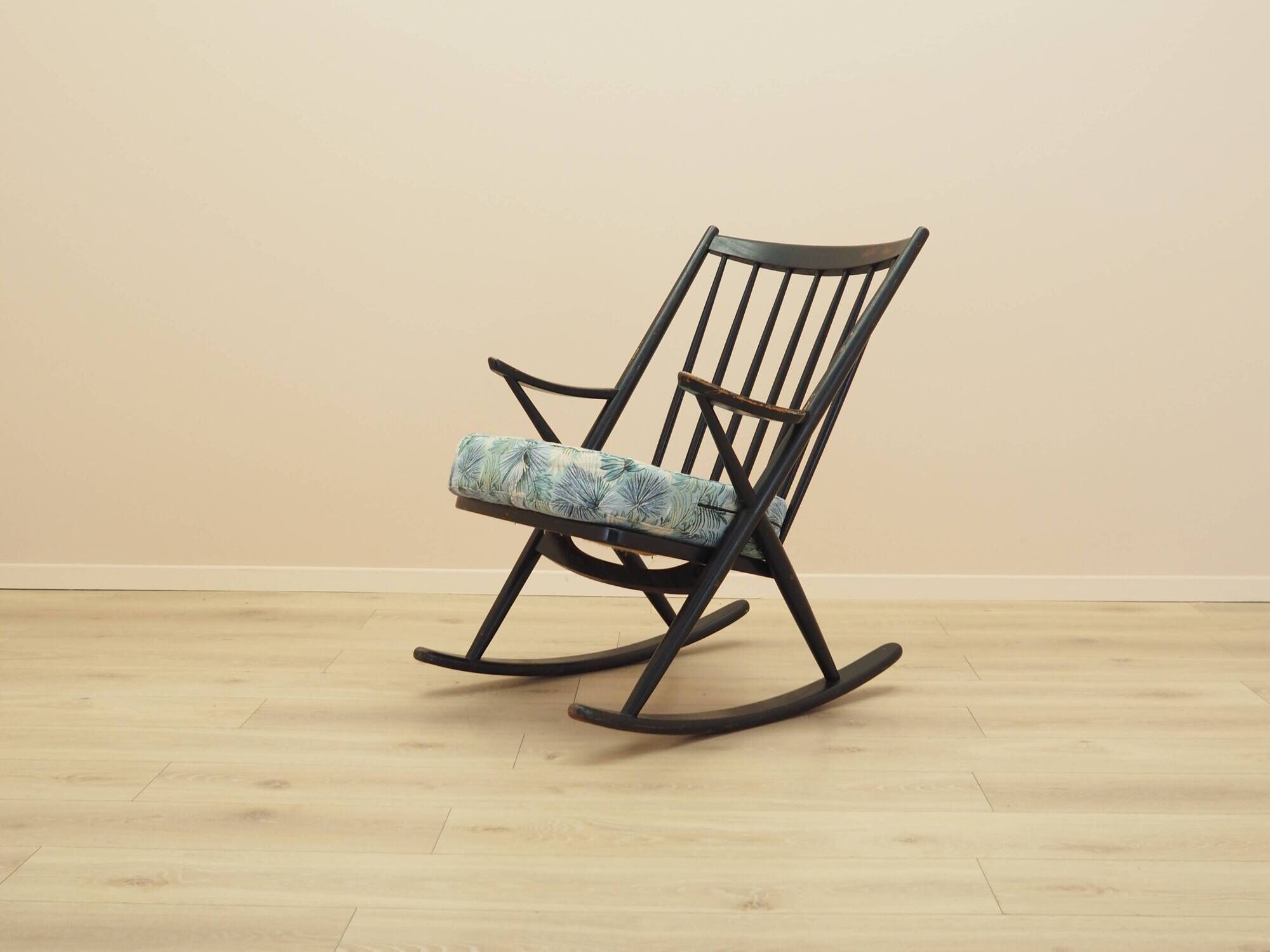 Reenskaug Rocking Chair for Bramin, Black Teak, 1960s