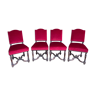 Suite de 4 chaises de style Louis XIII 19eme