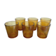 Lot de 6 verres ambrés Lever vintage
