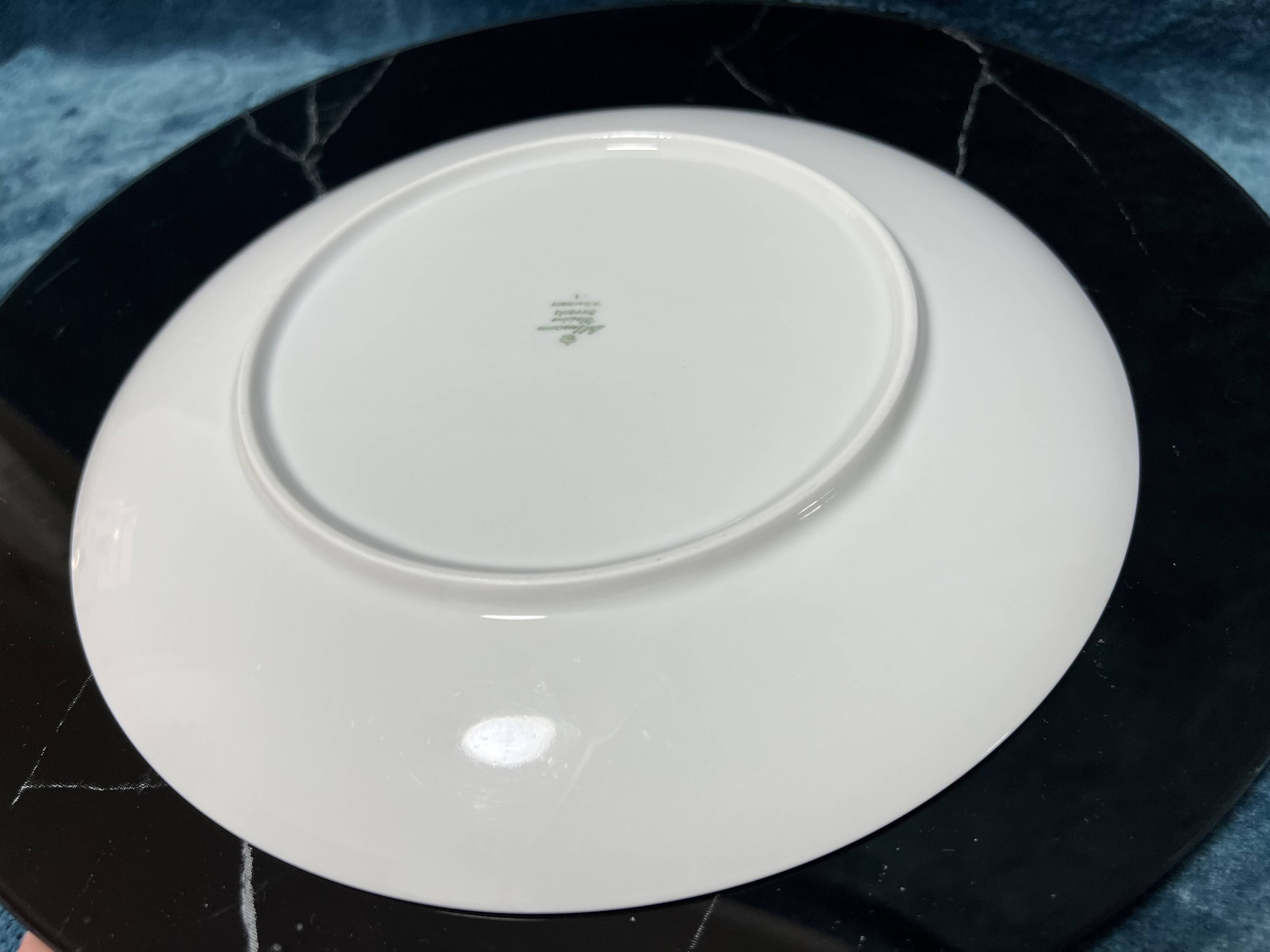 2 flat plates in white porcelain Seltmann Weiden, Bavaria, W. Germany