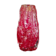 Mouth-blown rock crystal vase, red, Glassworks Ingrid, Germany