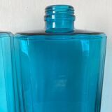 Turquoise glass bottles 36 cm, Fougère glassworks