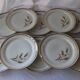 12 Wheat-patterned dessert plates - gold edged - pl -porcelaine vintage