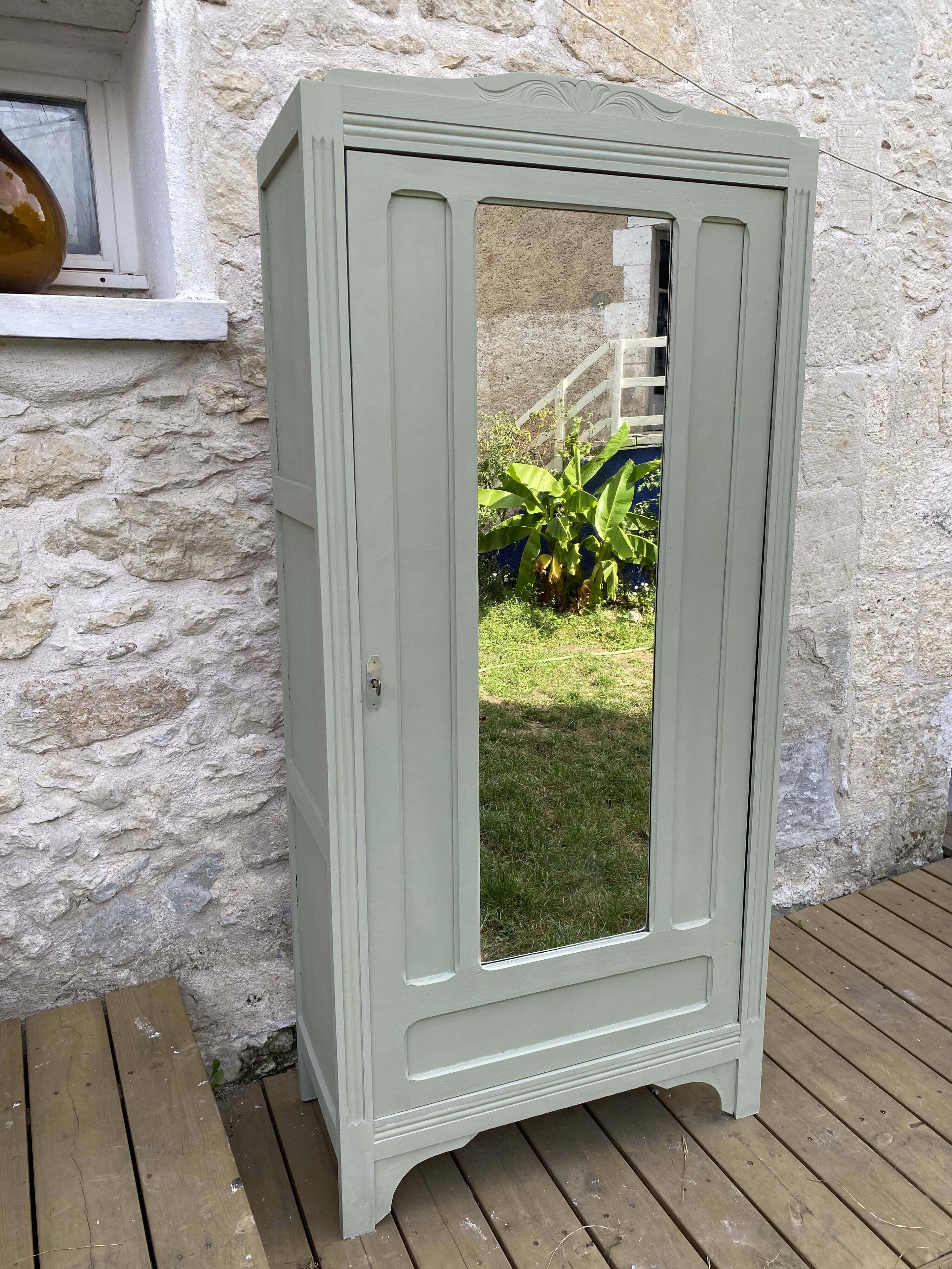 Vintage wardrobe with one door
