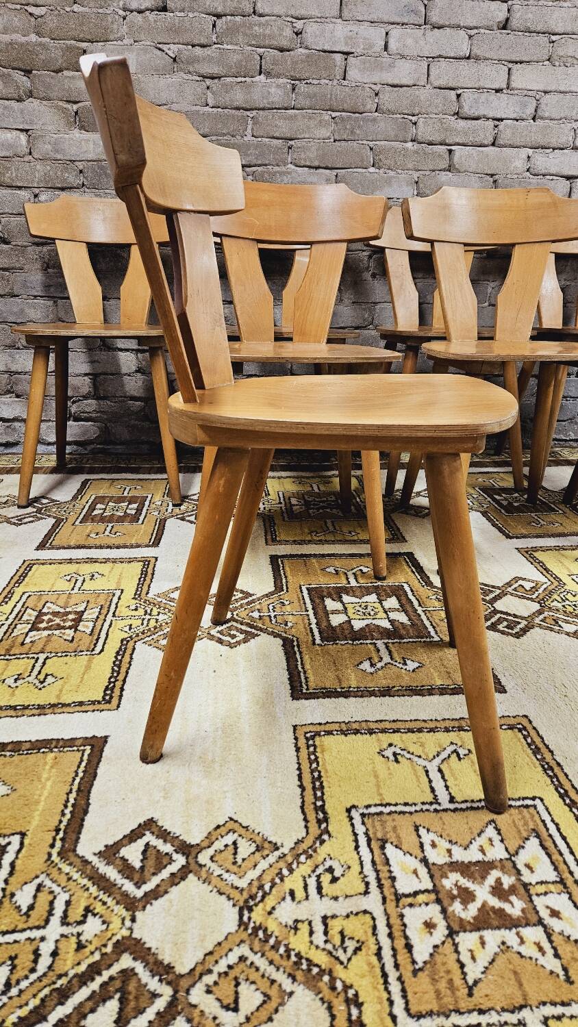 Set of 8 bistro chairs from the 1960s