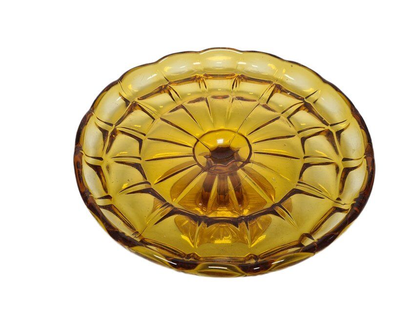Cake bowl on stand from Ząbkowice Glassworks, 1970s
