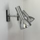 Pair of vintage adjustable wall lights, chrome-plated metal, France 1970