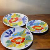 Hand-painted flower plates