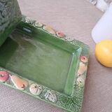 Antique butter dish in slip