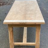 Renovated 20th-century farmhouse dining table with drawer, 200cm.