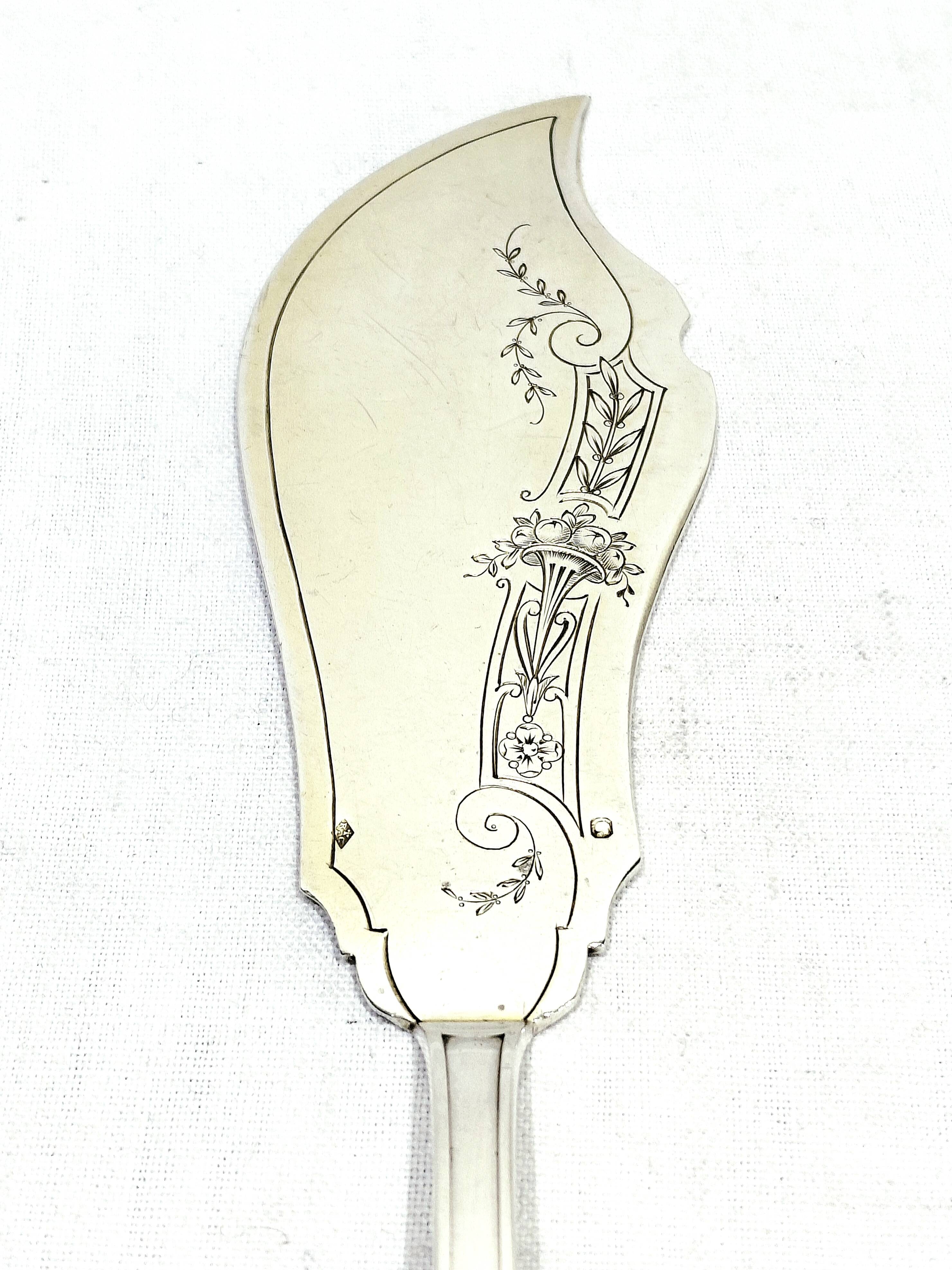 Ravinet Denfert - couverts de service a glace argent et vermeil