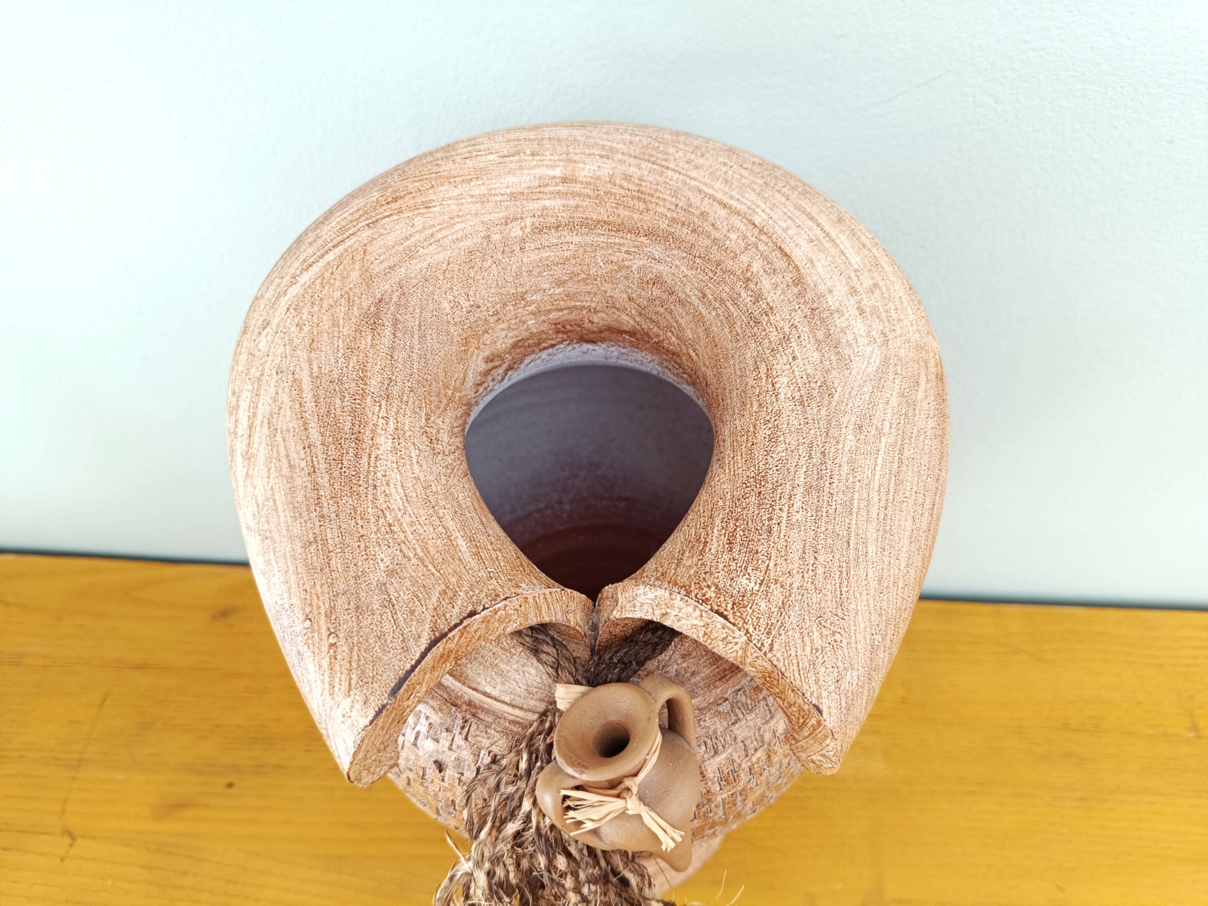 Decorative terracotta vase